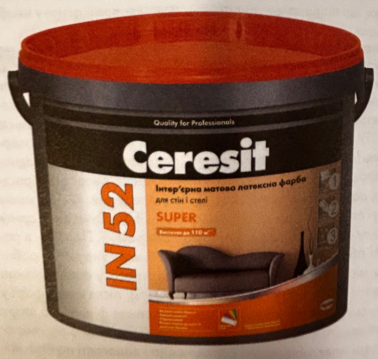 CERESIT IN-52 Інтер'єрна матова латексна фарба, 10л База А